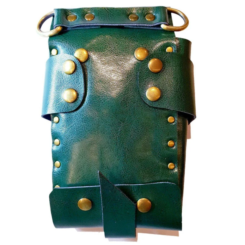 Japan Cisors - 9pcs - Étui à ciseaux en cuir vert