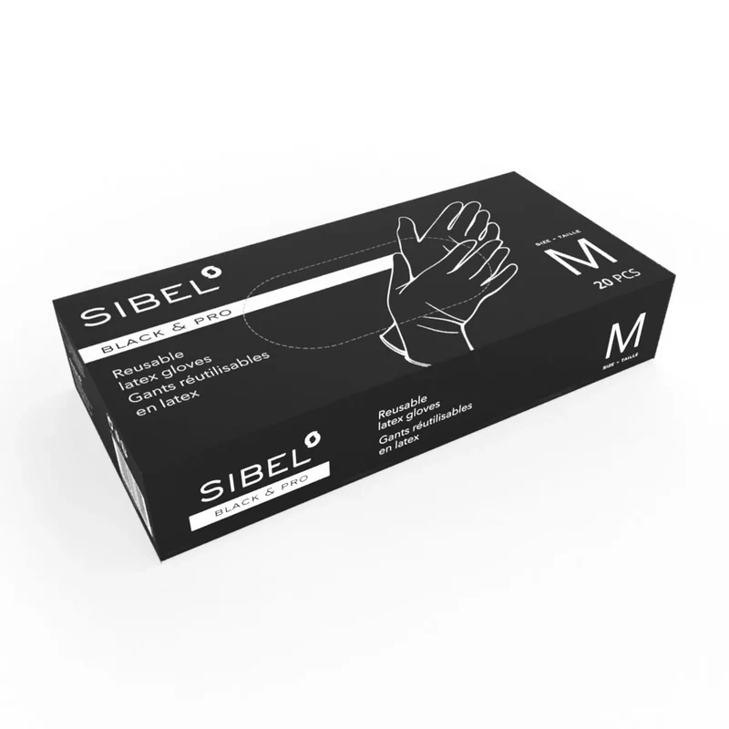 GANTS LATEX BLACK & PRO NOIR MEDIUM 20 PCS