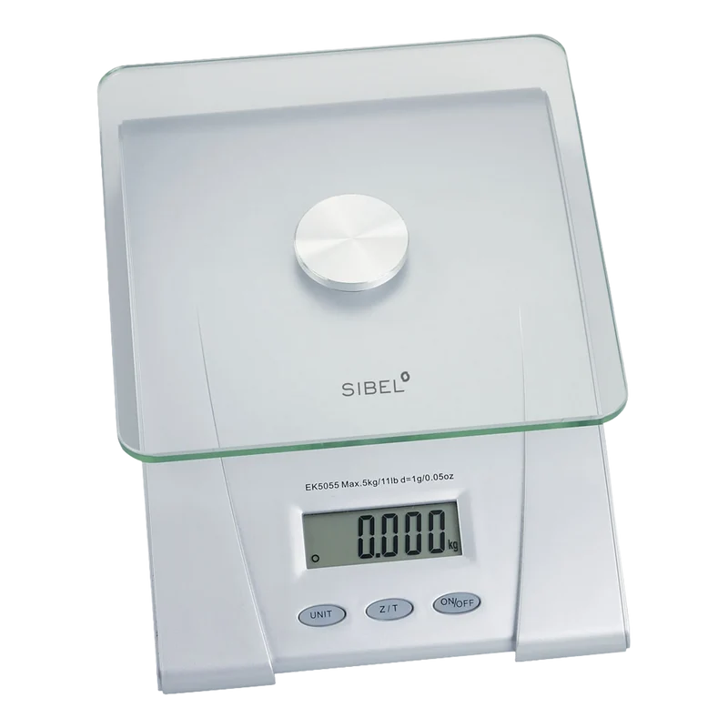 SIBEL Balance digitale avec plateau en verre Max 5kg