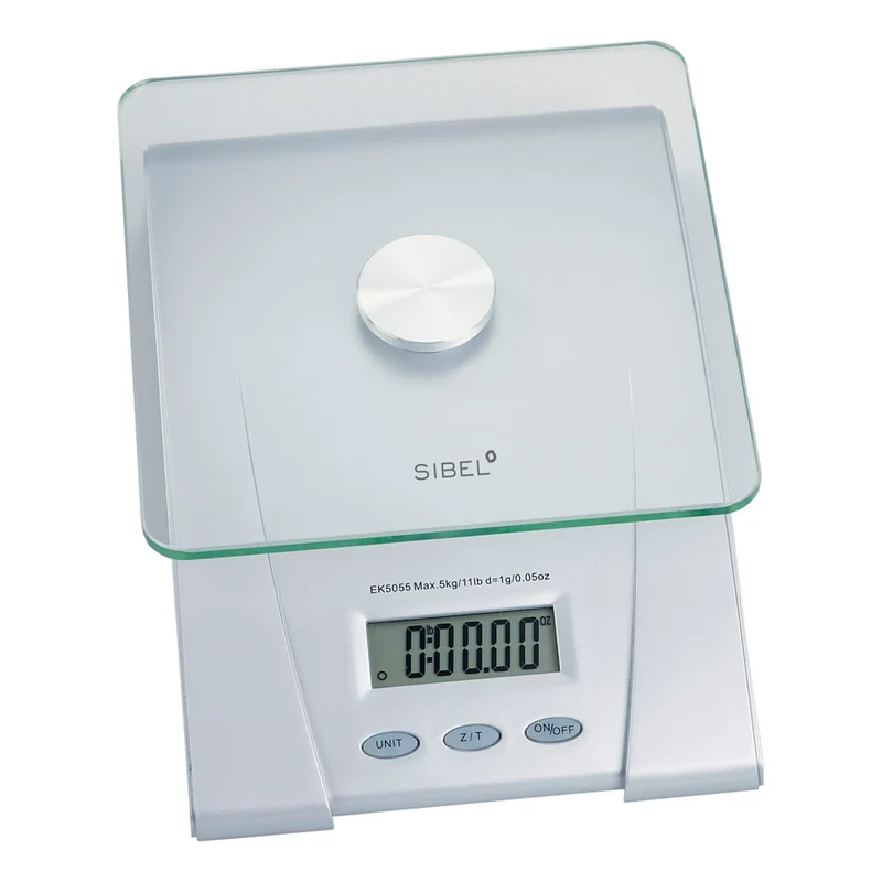 SIBEL Balance digitale avec plateau en verre Max 5kg