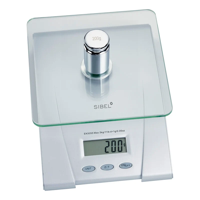 SIBEL Balance digitale avec plateau en verre Max 5kg