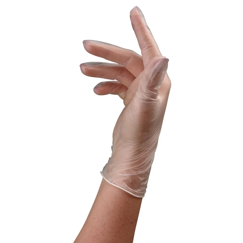 Gants jetables en vinyle transparent L 100pcs
