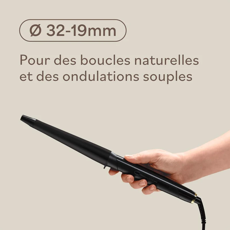 Fer à Boucler Conique Ceramic Black Oxyde Ø32/19mm