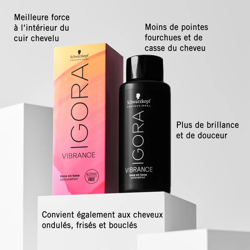 Coloration ton sur ton sans alcool Igora Vibrance