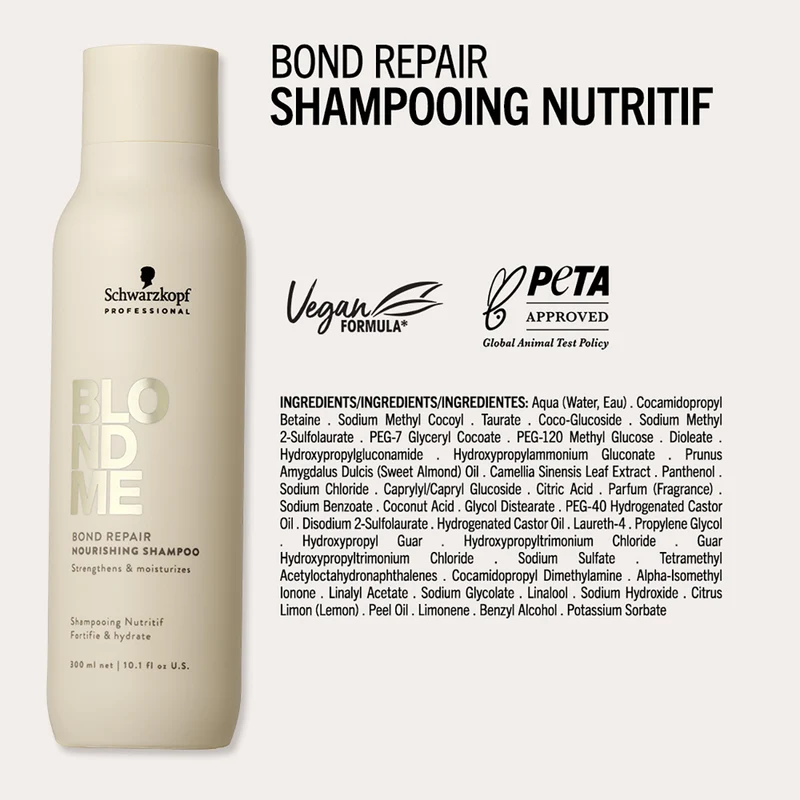 Shampoing Nutritif Blond Me Bond Repair Schwarzkopf 1 Litre
