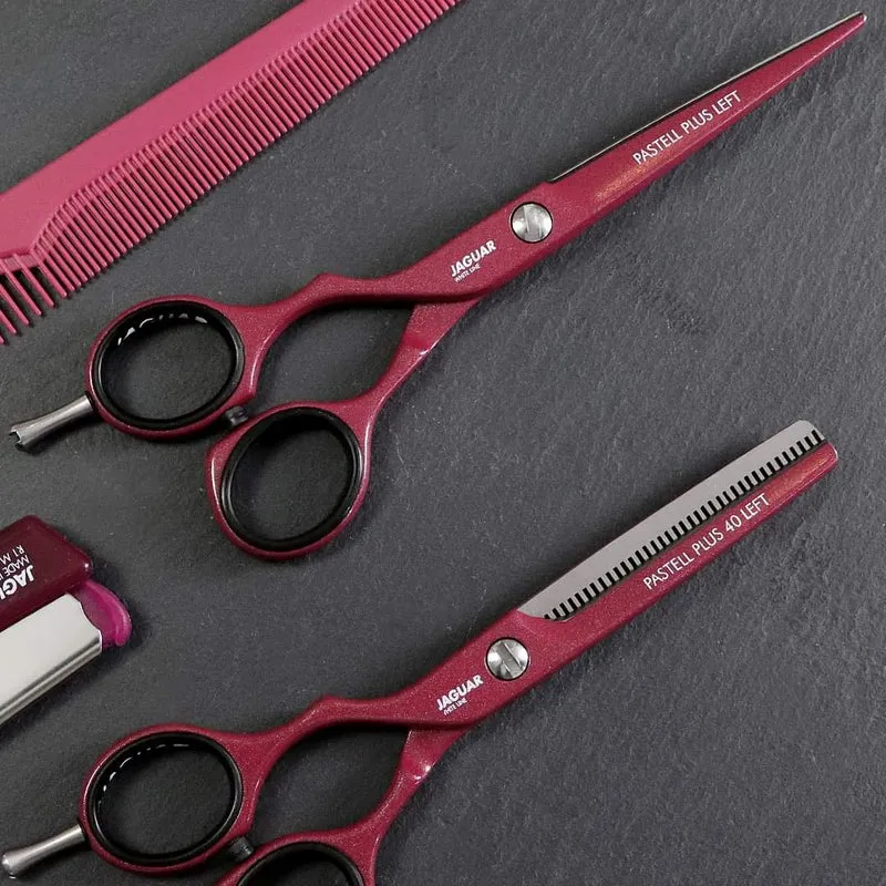 Kit ciseaux Jaguar Pastell Plus Berry GAUCHER