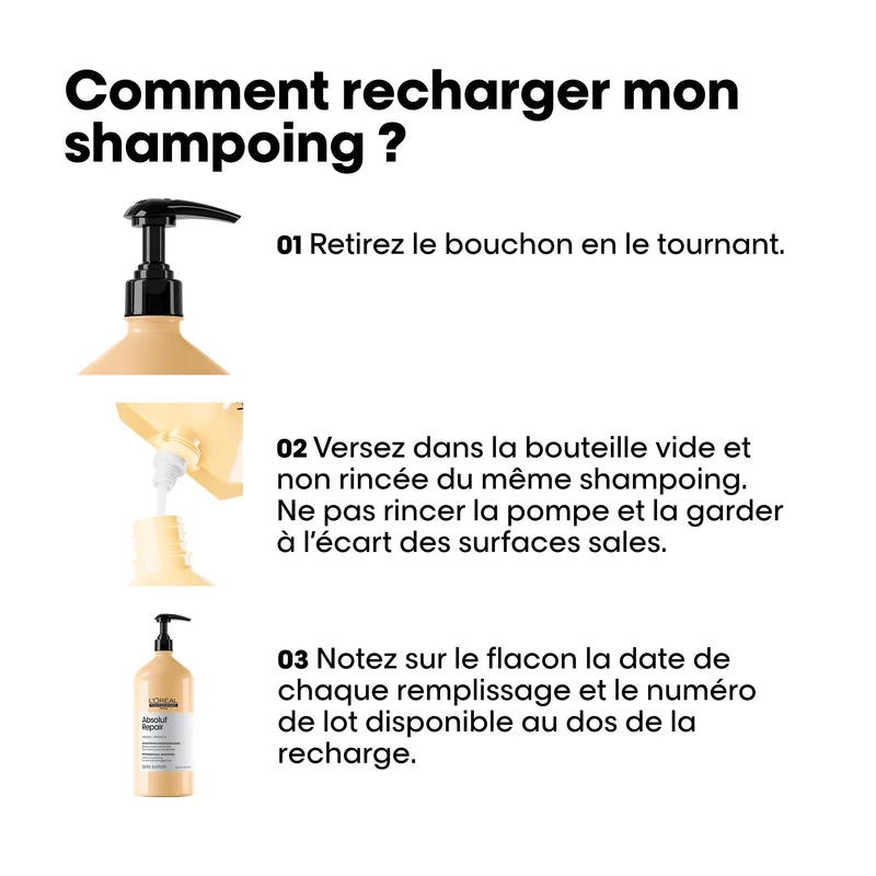 Éco-Recharge Shampoing Absolut Repair L'Oréal Professionnel 1000 ML