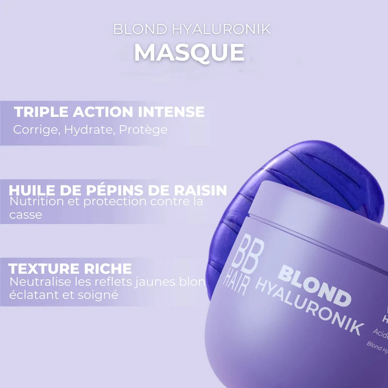 Masque Violet Neutralisant Blond Hyaluronik BBHair Generik