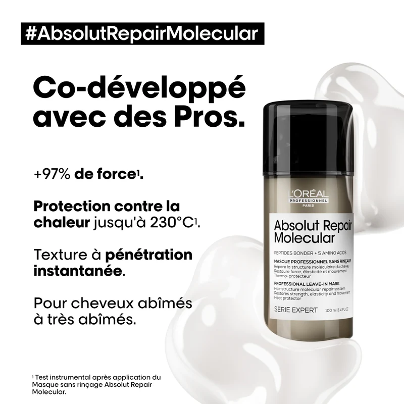 Masque sans rinçage Absolut Repair Molecular L'Oréal Professionnel