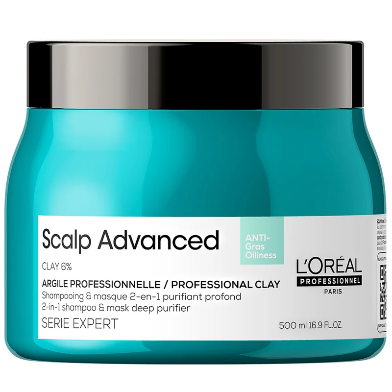 Argile 2-En-1 Purifiante Anti-Gras Scalp Advanced L'Oréal Professionnel 500 ML
