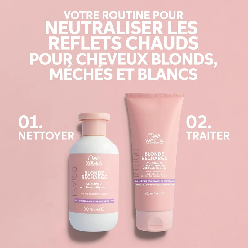 Shampoing Blonde Recharge Invigo Wella 1L