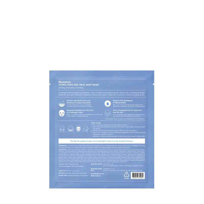 Masque Visage Hydro Cera-Nol X4