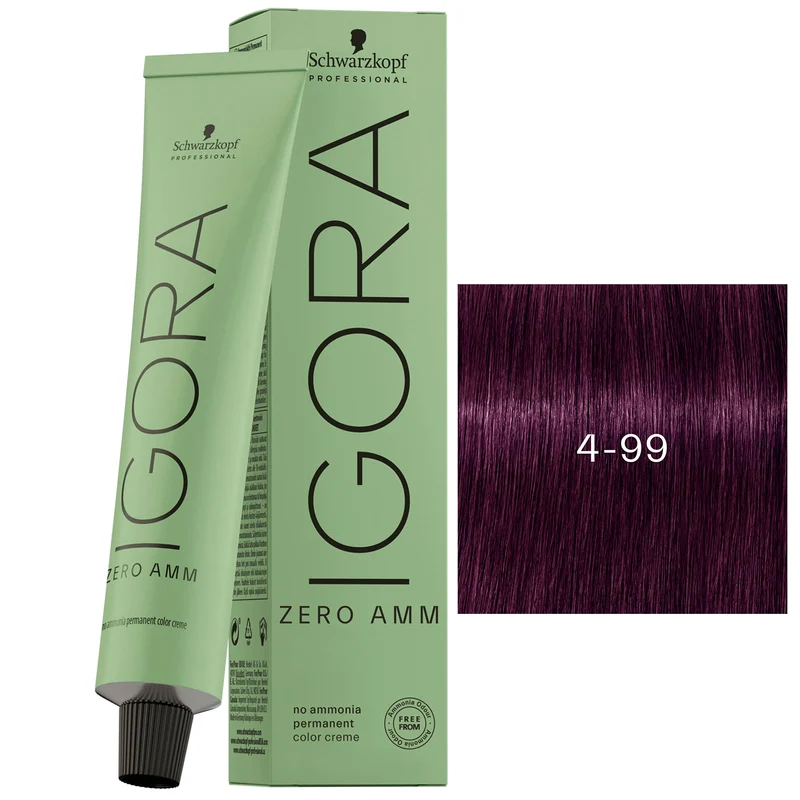 Tube Coloration Igora Zéro Amm Schwarzkopf 60 ML