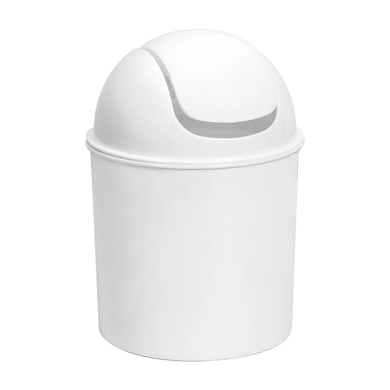 Petite poubelle plastique blanche