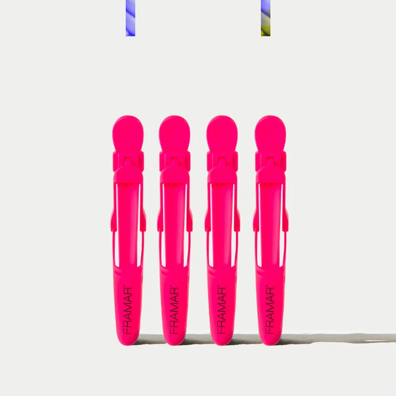 Pince Sépare-mèches Crocodile Rose x4