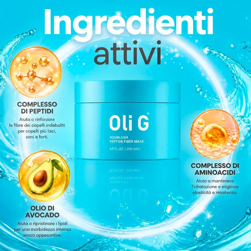 Oli G Aqualush Peptide Fiber Mask 250ml - masque hydratation moléculaire
