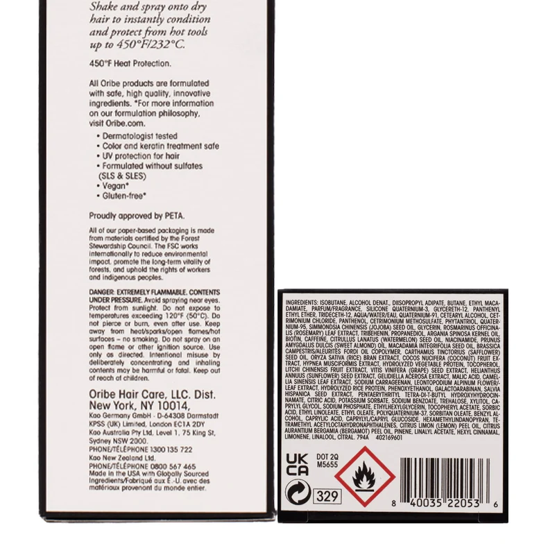 Oribe Gold Lust Balm d'Or Heat Styling Shield 250ml - sérum protection chaleur