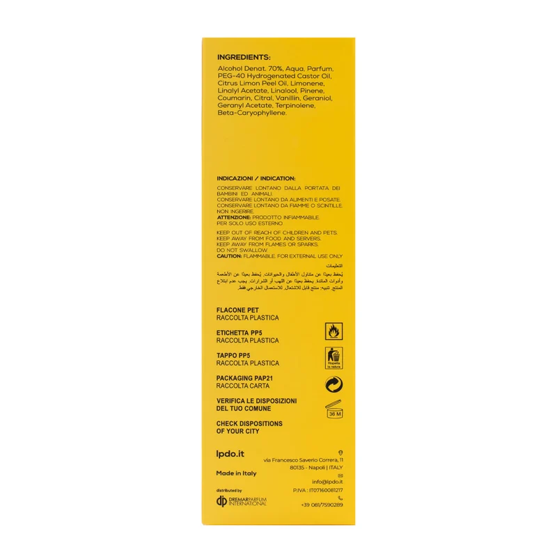 Lpdo Hair & Body Spray Lemon Delizia 250ml - eau parfumée