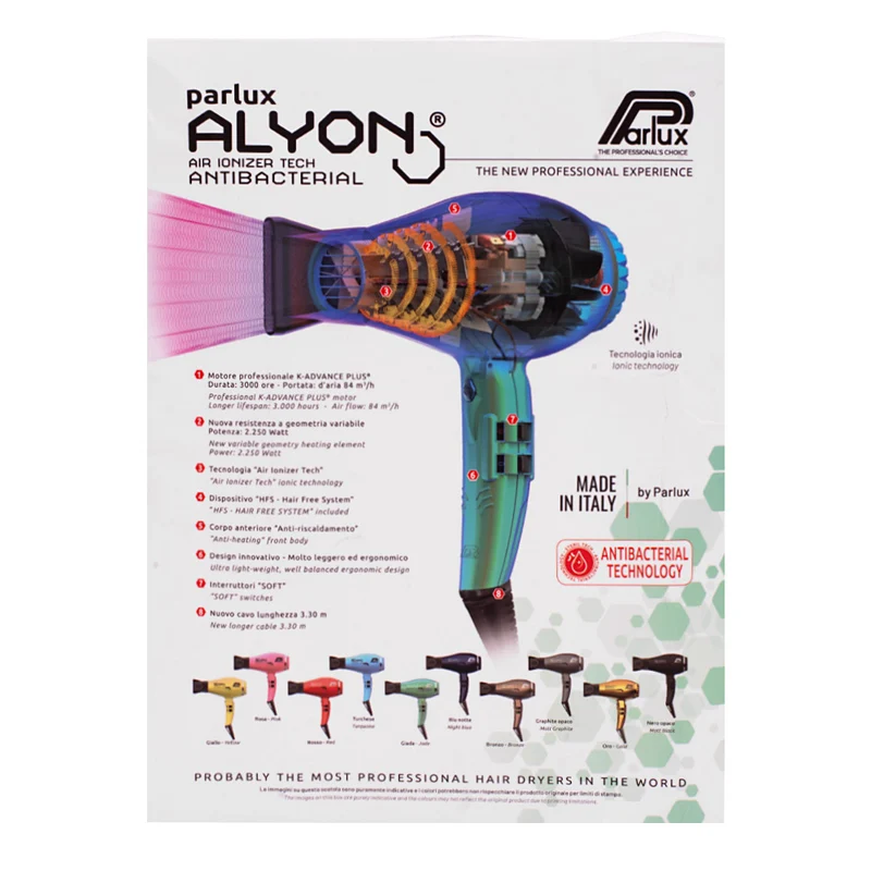 Hair Gallery Resi Come Nuovi Parlux Alyon Air Ionizer tech Eco Friendly Giada - imballaggio danneggiato