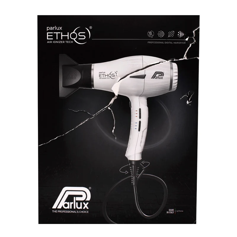 Hair Gallery Resi Come Nuovi Parlux Ethos Air Ionizer Tech White - imballaggio interno ed esterno danneggiati