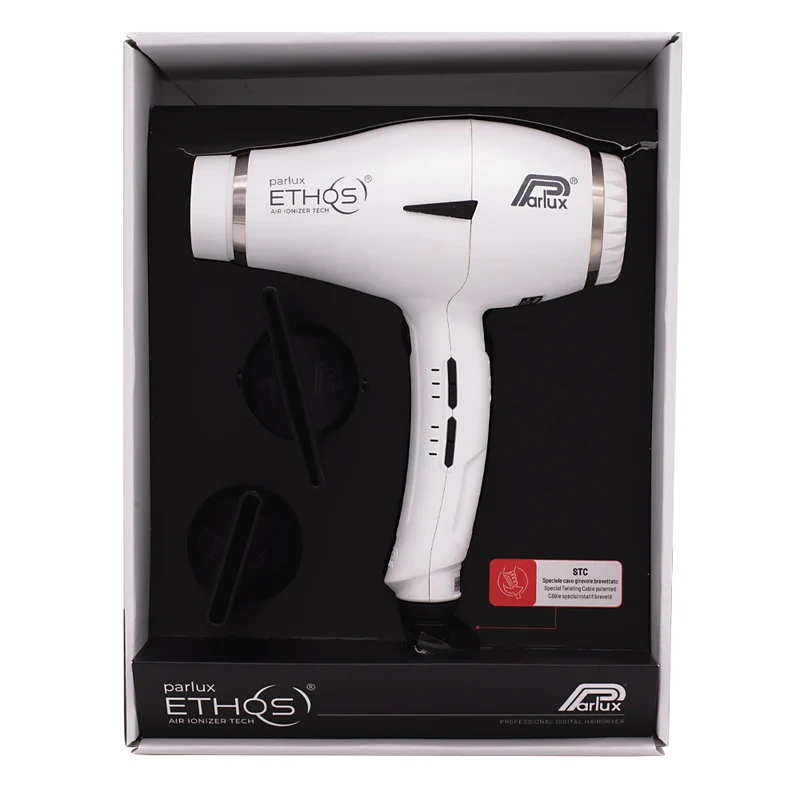 Hair Gallery Resi Come Nuovi Parlux Ethos Air Ionizer Tech White - imballaggio interno ed esterno danneggiati