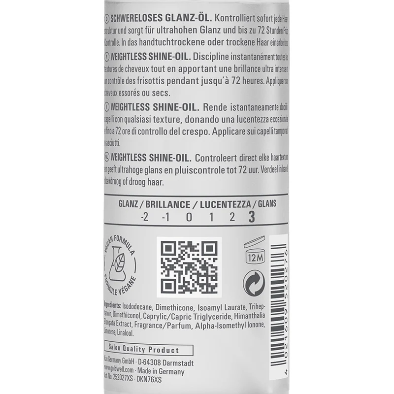 Goldwell Stylesign Weightless Shine-Oil 100ml - huile légère anti-frisottis