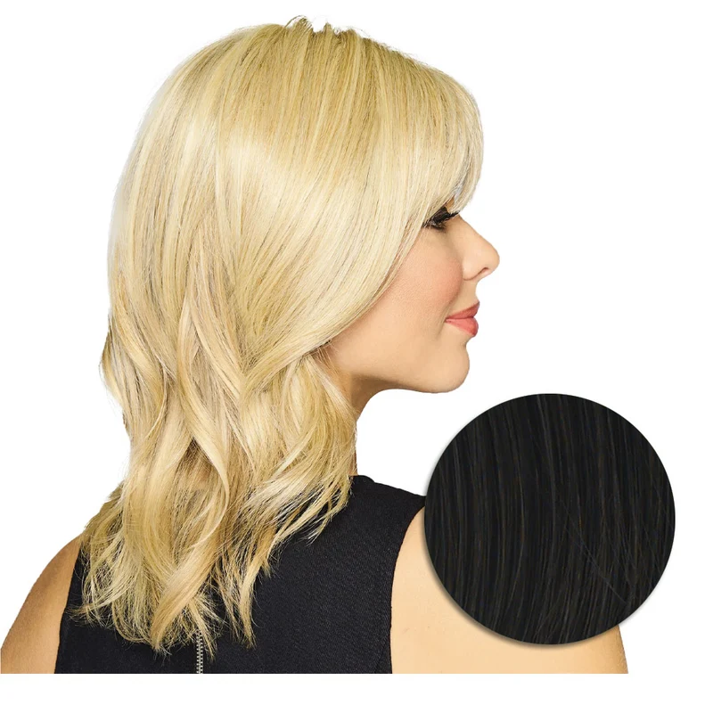 Hairdo Topper Stylish Wave R2 Noir - toupet vagues