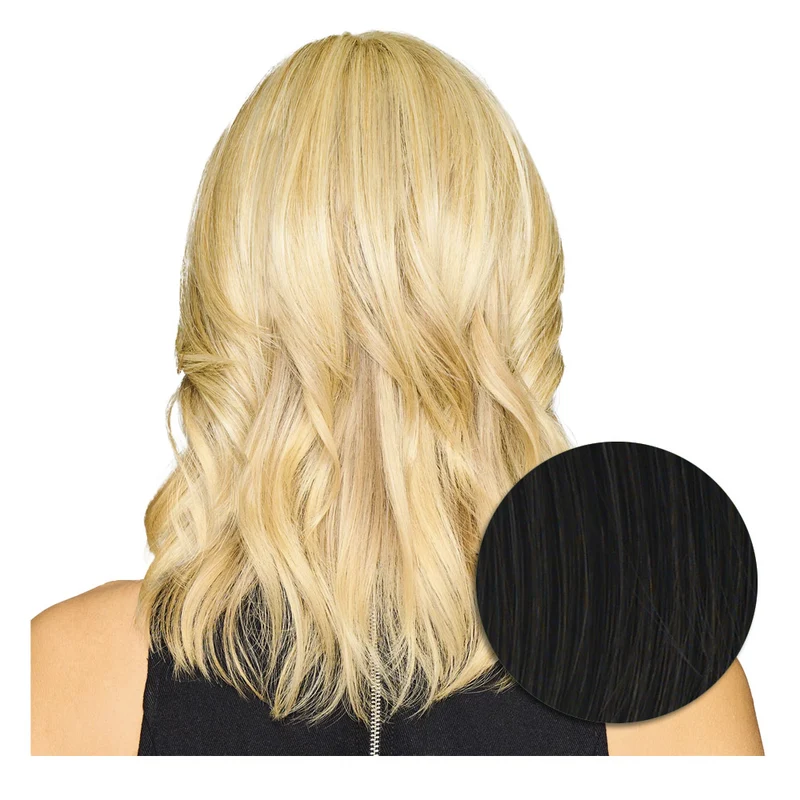 Hairdo Topper Stylish Wave R2 Noir - toupet vagues
