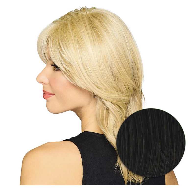 Hairdo Topper Stylish Wave R2 Noir - toupet vagues