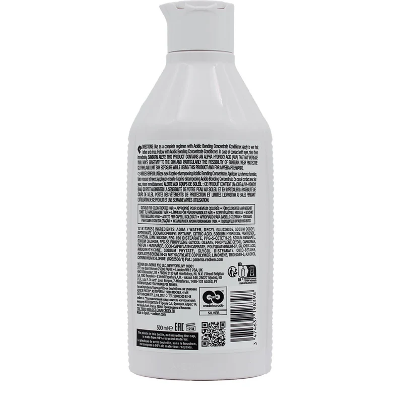 Redken Acidic Bonding Concentrate Shampoo 500ml - shampooing fortifiant pour cheveux abîmés