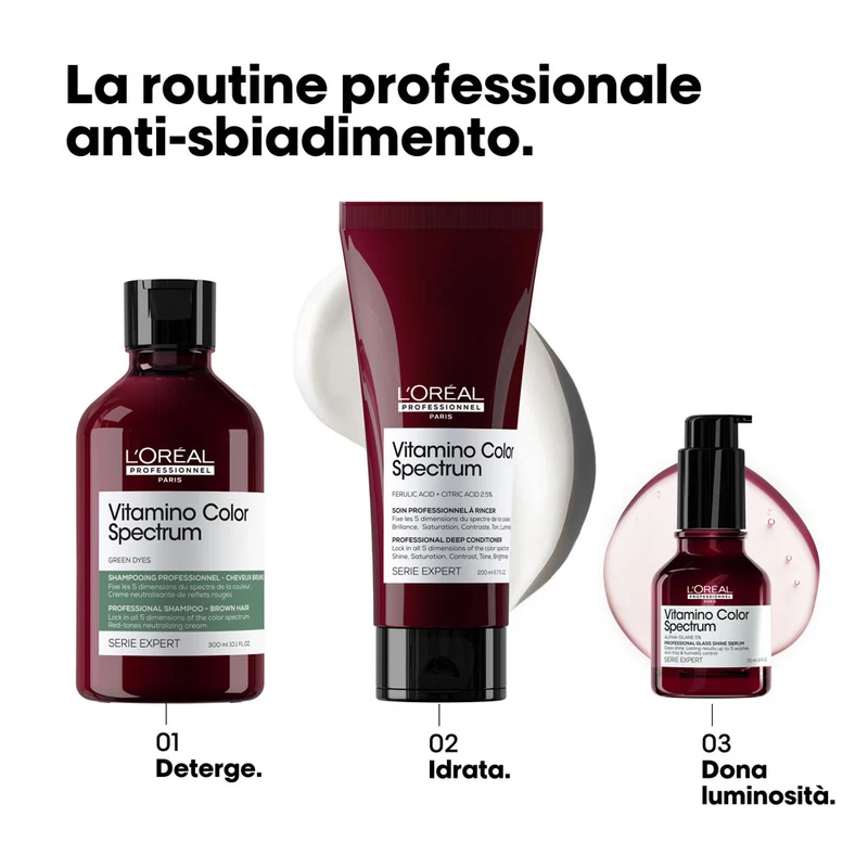 L'Oréal Professionnel Paris Vitamino Color Spectrum Shampoo Vert 300ml - shampooing tonifiant anti-rouge