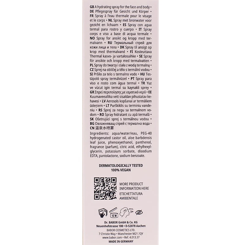 Babor Classics Thermal Spray 100ml - eau thermale spray
