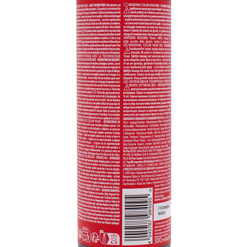 Schwarzkopf Chroma ID Color Mask Red 300ml - masque colorant semi-permanent
