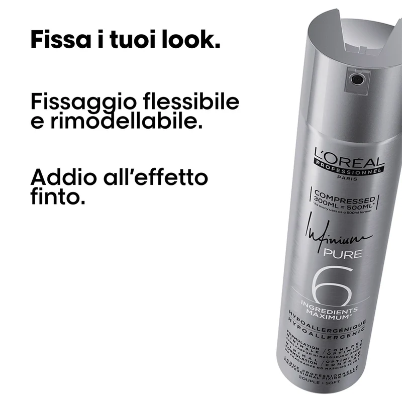 L'Oreal Hairspray Infinium Pure Soft 300ml - laque pour cheveux tenue légère