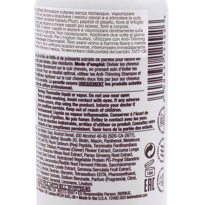 Paul Mitchell Tea Tree Scalp Care Anti-Thinning Tonic 100ml