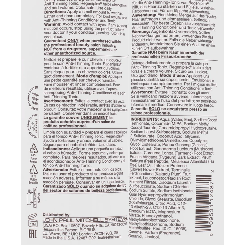 Paul Mitchell Tea Tree Scalp Care Anti-Thinning Shampoo 1000ml