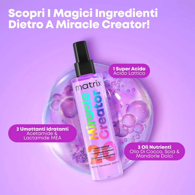 Matrix Haircare Miracle Creator 190ml - soin multi-bénéfices sans rinçage