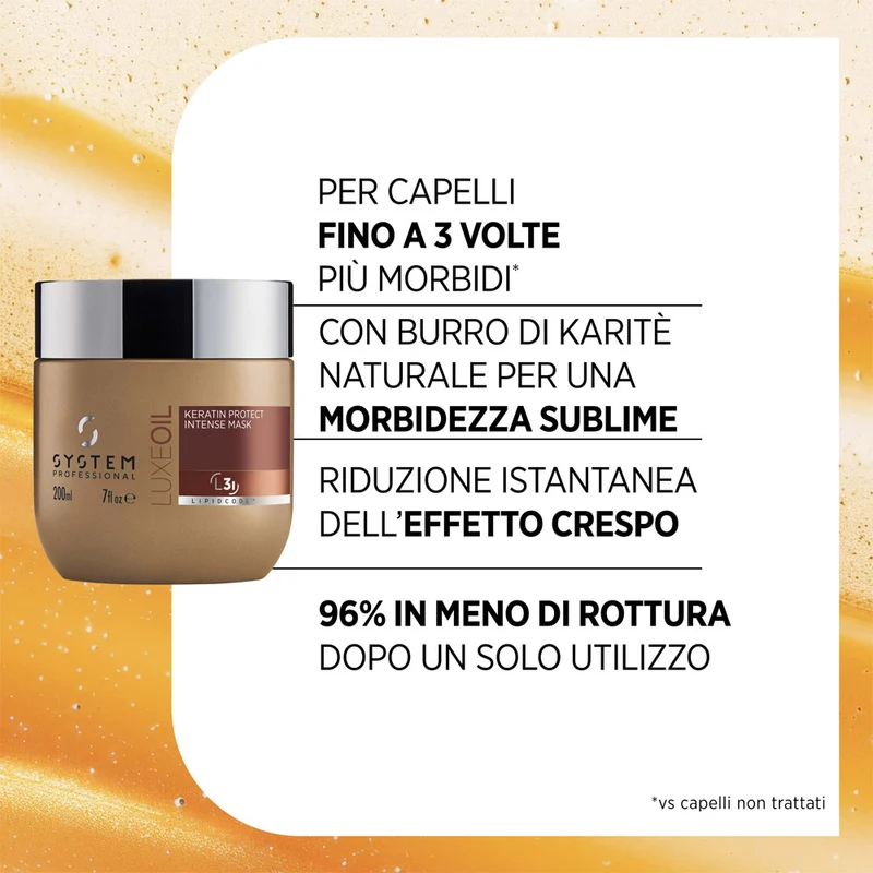 System Professional LuxeOil Keratin Protect Intense Mask 200ml - masque anti-frisottis