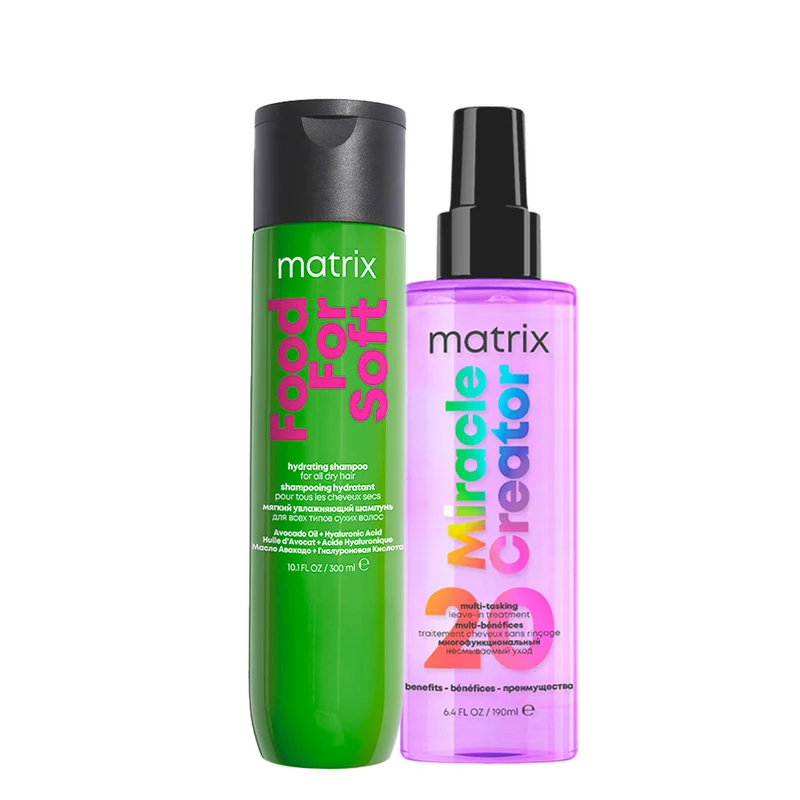 Matrix Haircare Food For Soft Shampoo 300ml Miracle Creator 190ml