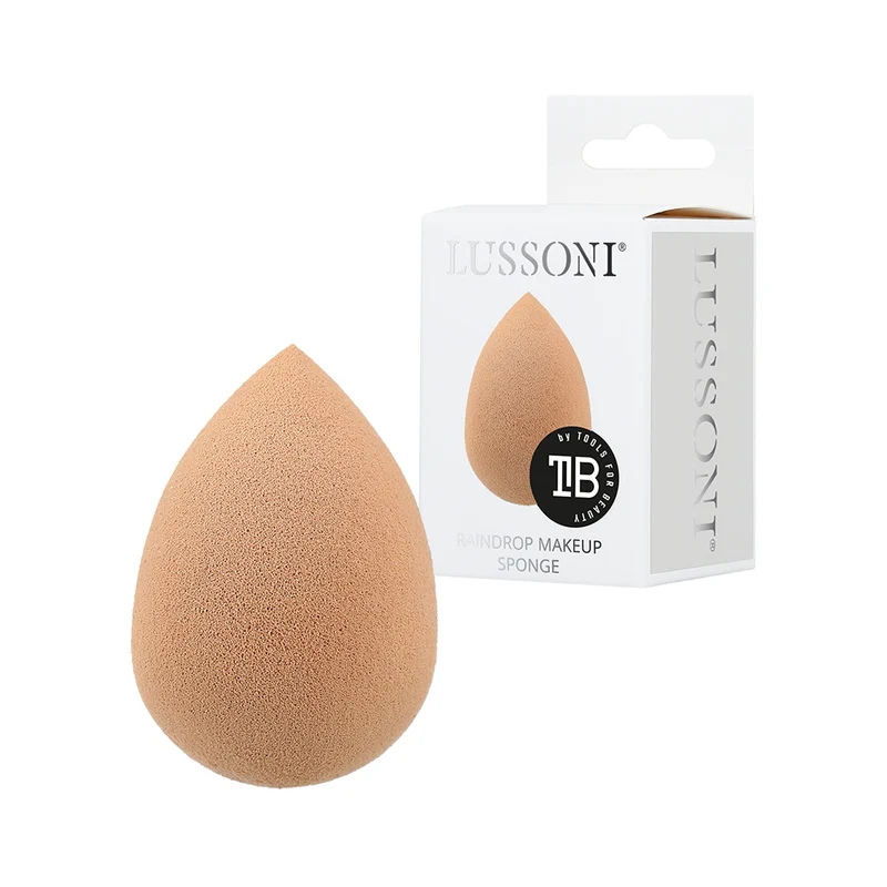 Lussoni Makeup Beige Raindrop Sponge - éponge de maquillage en forme de goutte