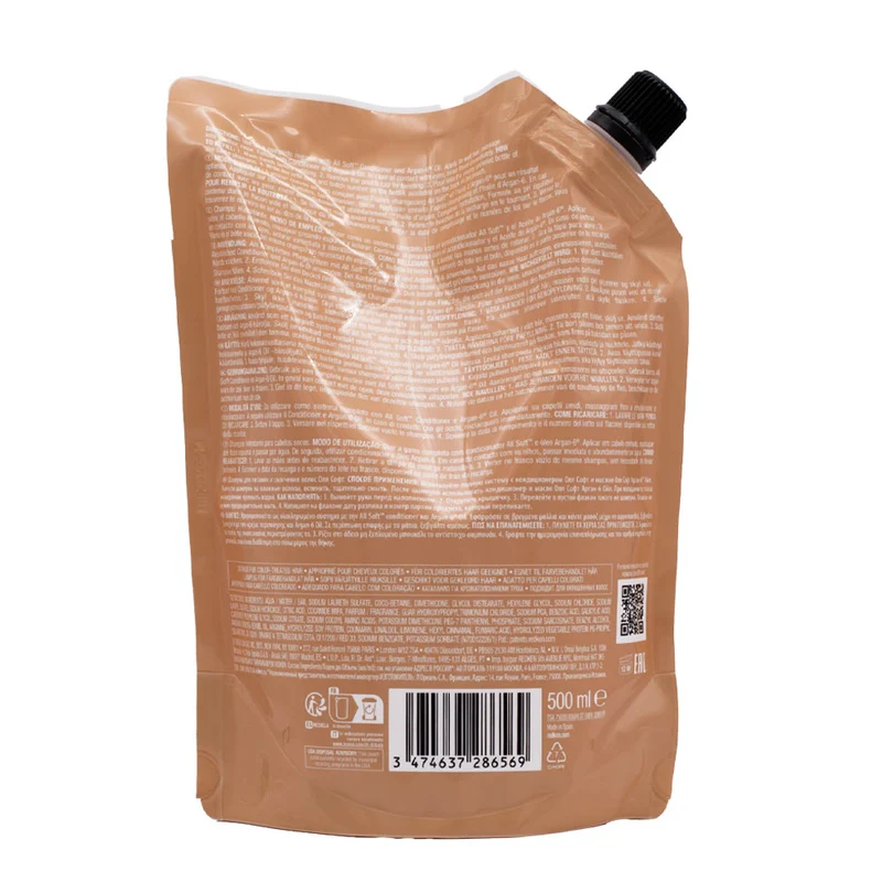 Redken All Soft Refill Shampoo 500ml - éco-recharge shampooing cheveux secs