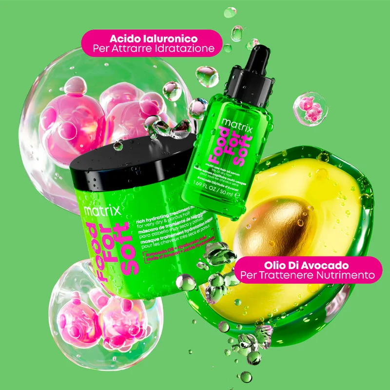 Matrix Food For Soft Mask 500ml - masque hydratant cheveux secs et poreux