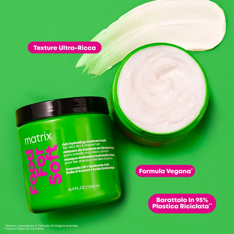 Matrix Food For Soft Mask 500ml - masque hydratant cheveux secs et poreux