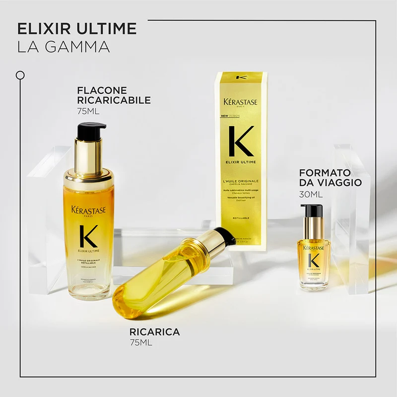 Kerastase Elixir Ultime L'Huile Originale Refill 75ml - recharge d'huile hydratante anti-frisottis