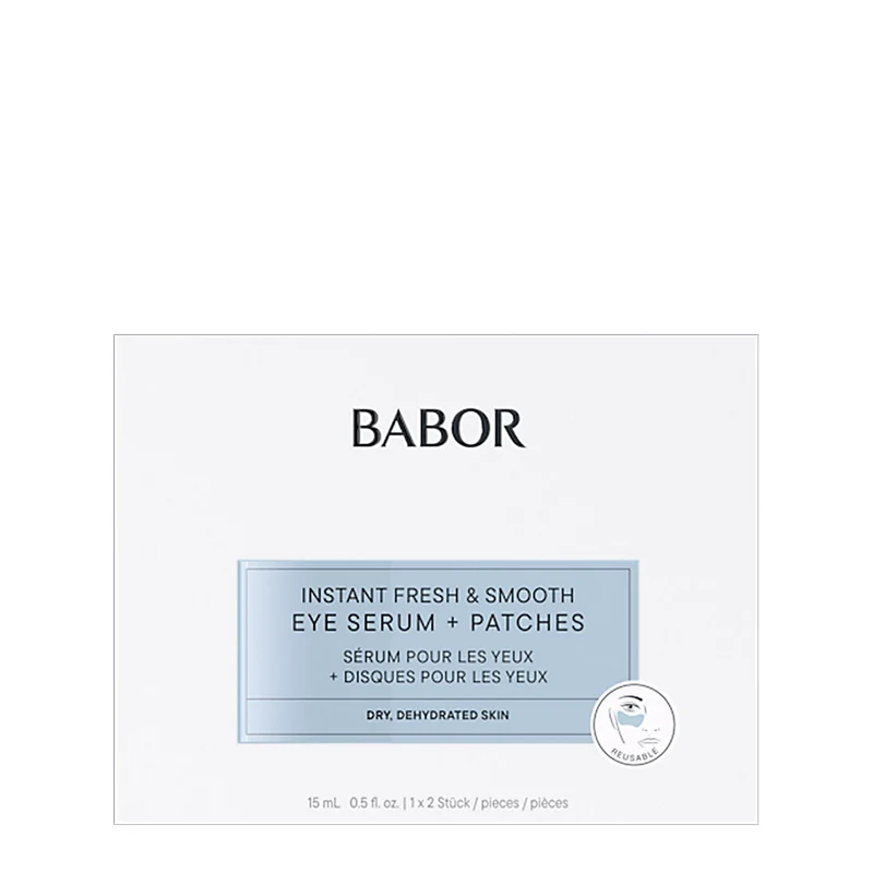 Babor Skinovage Moisturizing Instant Fresh & Smooth Eye Serum + Patches - sérum contour des yeux + patchs