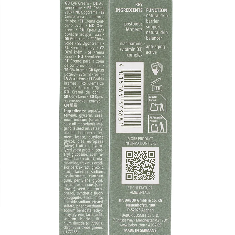 Babor Doctor Babor Crème Contour des Yeux Microbiomique Éveil 15ml - crème contour des yeux hydratante