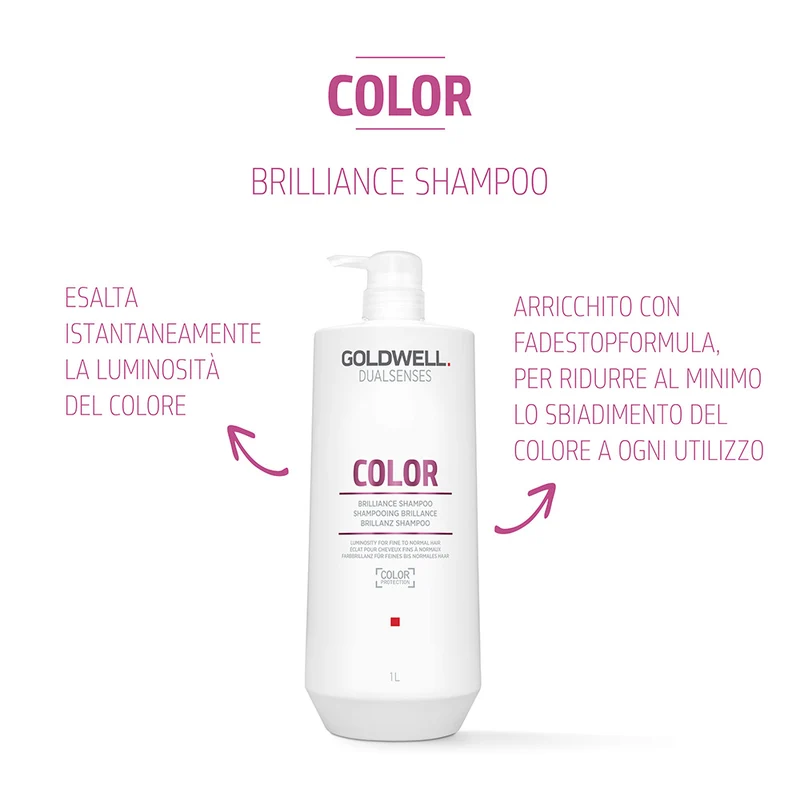 Goldwell Dualsenses Color Brilliance Shampoo1000ml - shampooing éclairant pour cheveux fins ou moyens