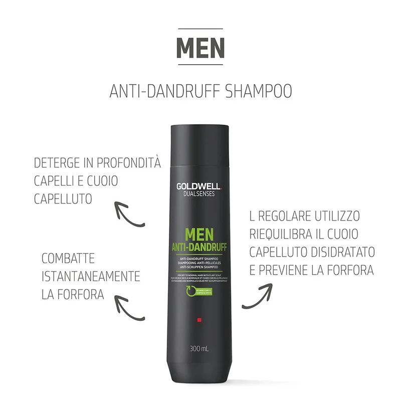 Goldwell Dualsenses Men Anti-Dandruff Shampoo 300ml - shampoing antipelliculaire