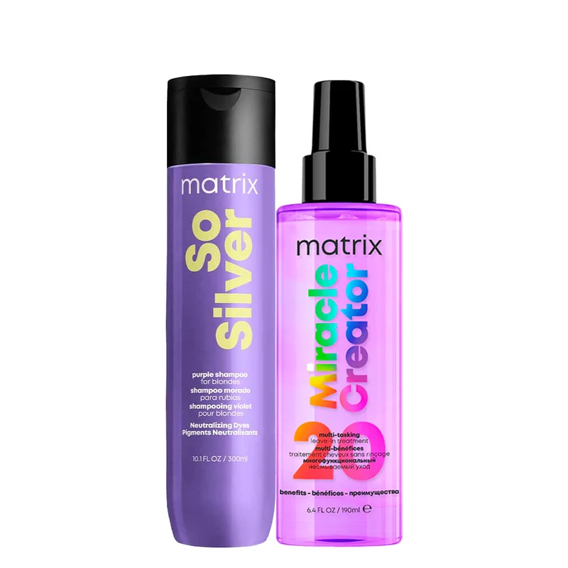 Matrix Haircare So Silver Shampoo 300ml Miracle Creator 190ml