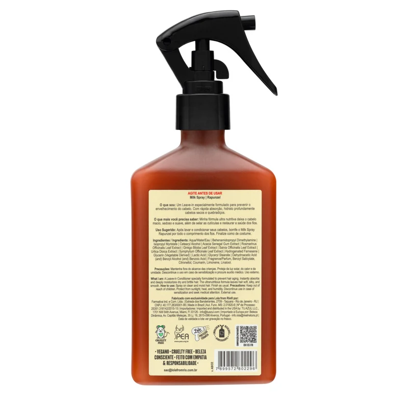 Lola From Rio Rapunzel Milk Spray 250ml - conditionneur sans rinçage antichute